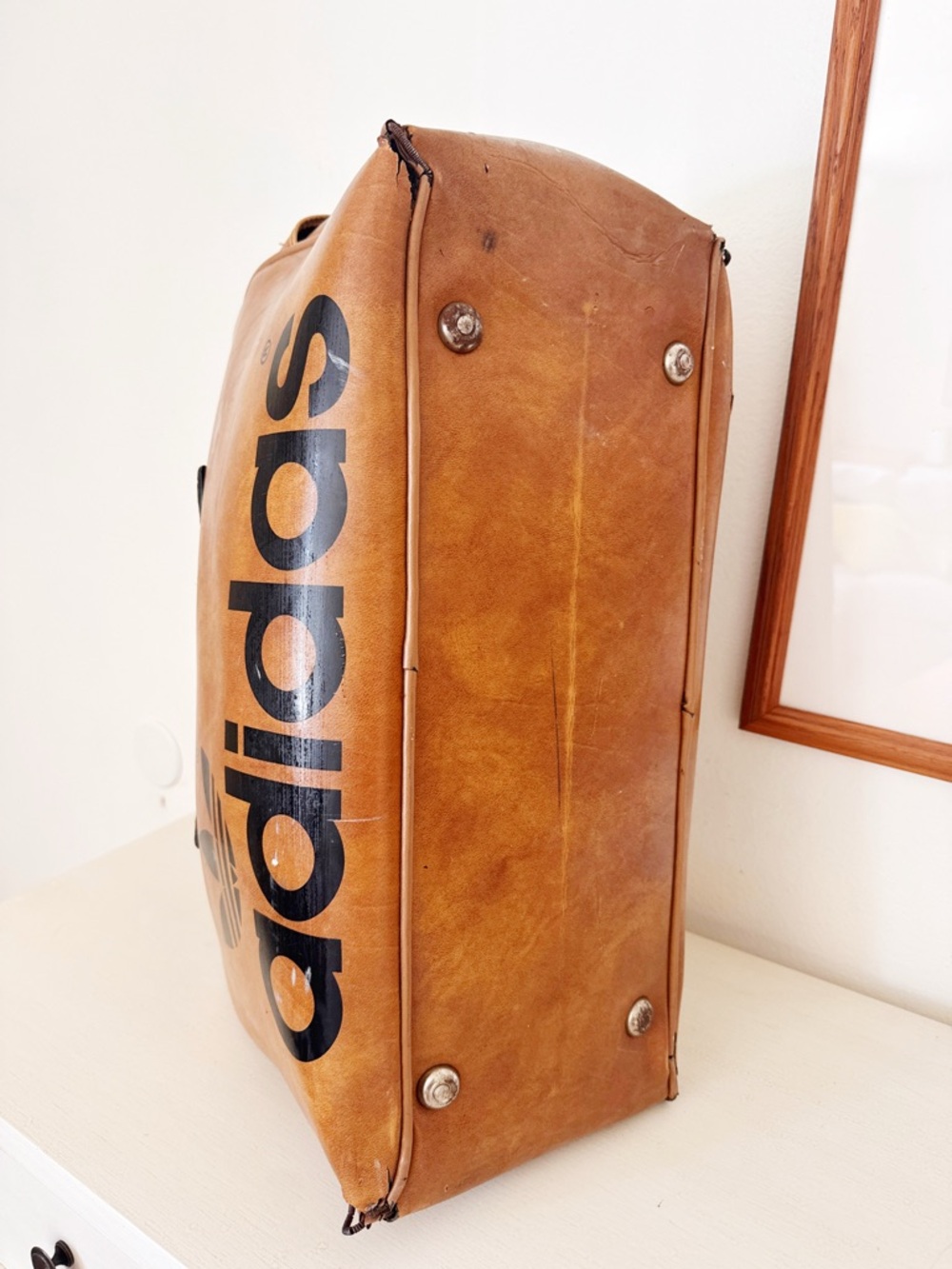 Vintage adidas Brown Duffel Bag with Black Logo - Picture 10 of 13